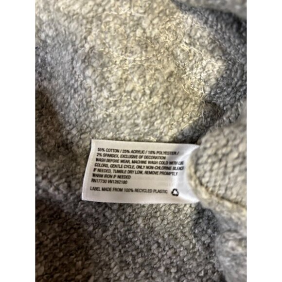 Genuine Kids from OshKosh Gray Hooded Poncho Sweater Embroidered 18M - Picture 6 of 10